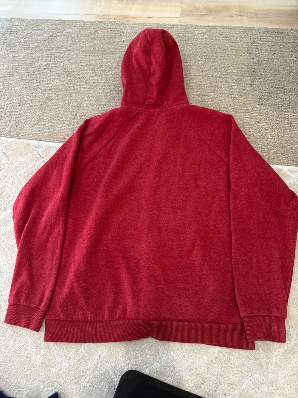 Under Armour Red Zip Hoodie with Logo - Picture 3 of 4